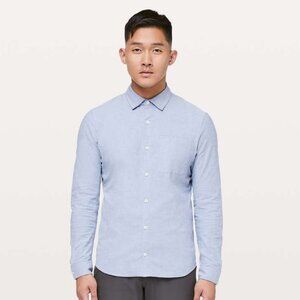 Lululemon Men's All Town Buttondown Shirt - Light Blue
